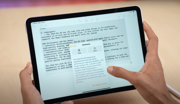 iPad Air M2 features a premium aluminum Tablet 1 It has other features like manual focus, peaking, different formats