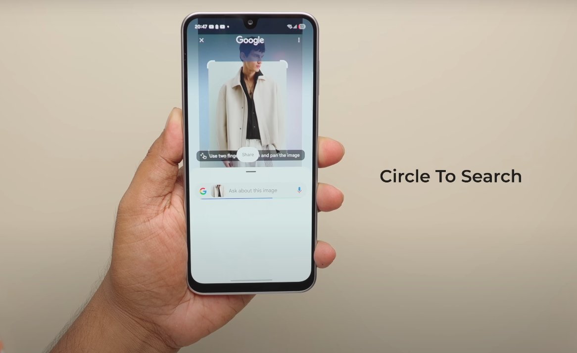 Galaxy F36 5G circle to search feature