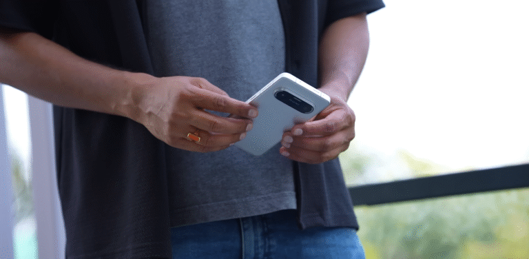 LAVA Agni 4 display brightness tested under cloudy UK weather