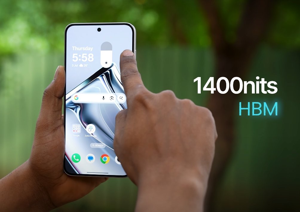 OnePlus Nord 5 1400 nits HBM display