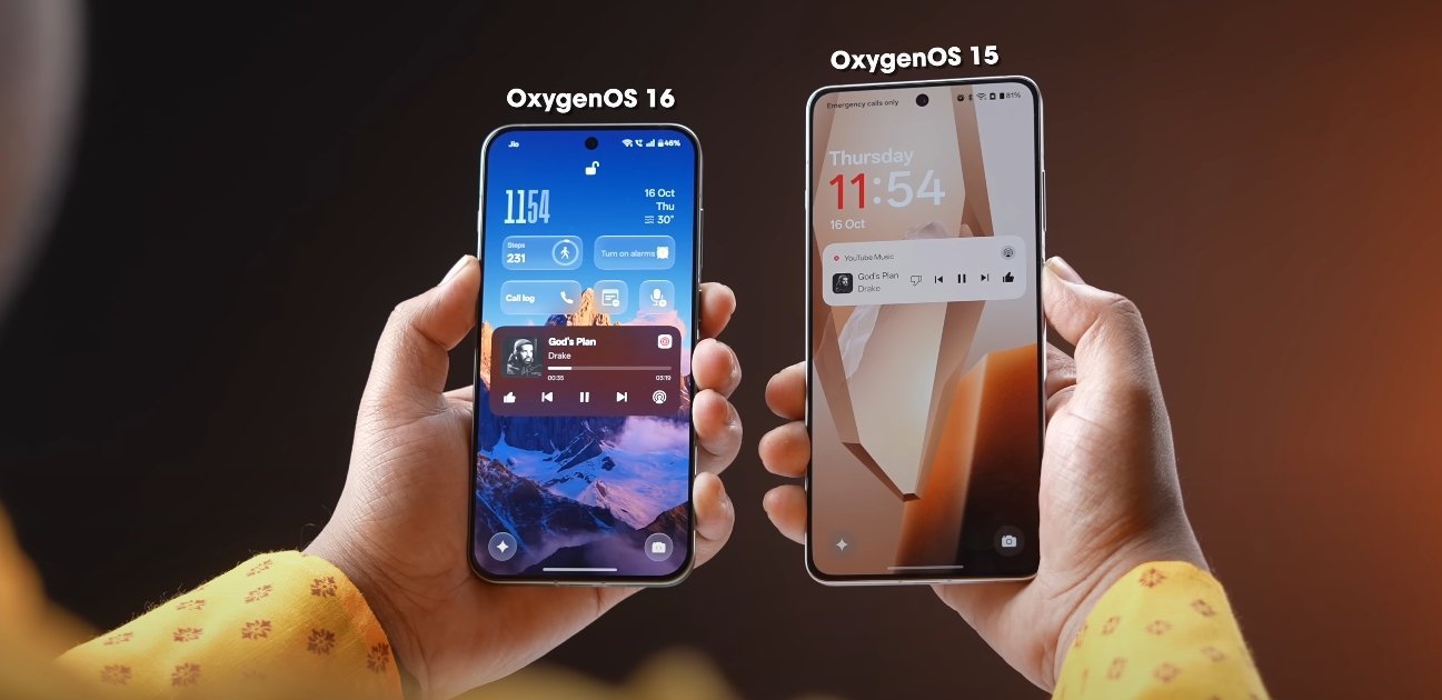 OxygenOS 16 vs iOS 18 smoothness and UI comparison