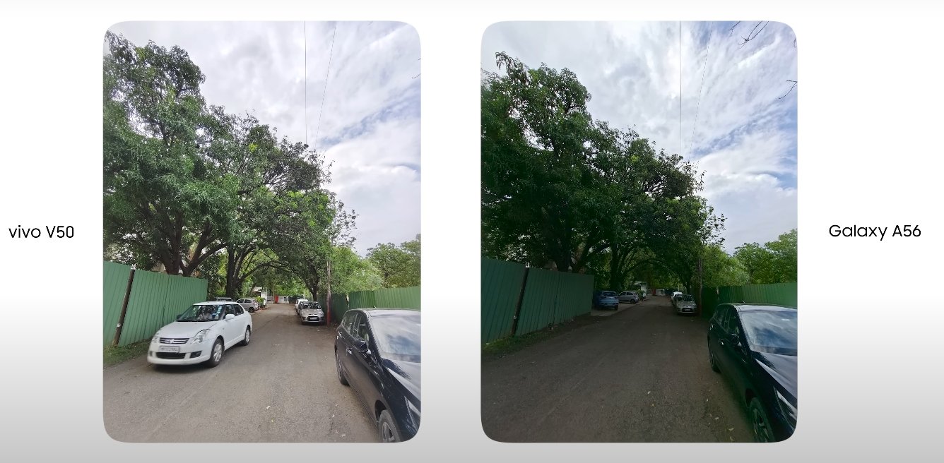 Samsung Galaxy A56 vs Vivo V50 Rear Camera