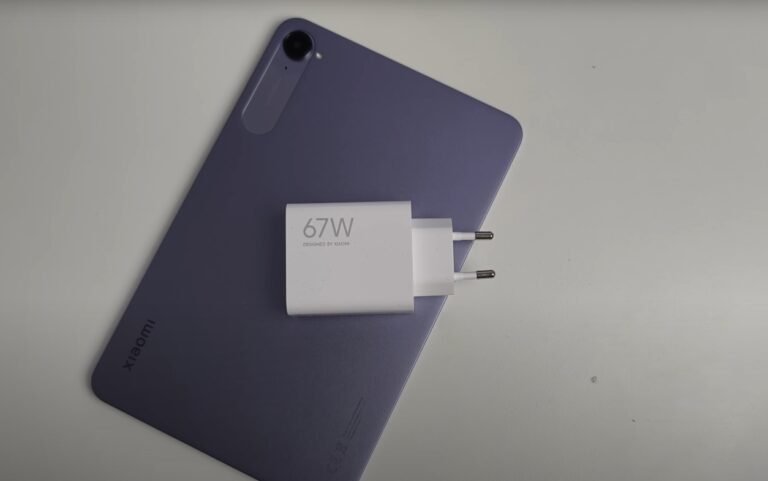 Xiaomi Pad Mini fast charging support with 67W adapter