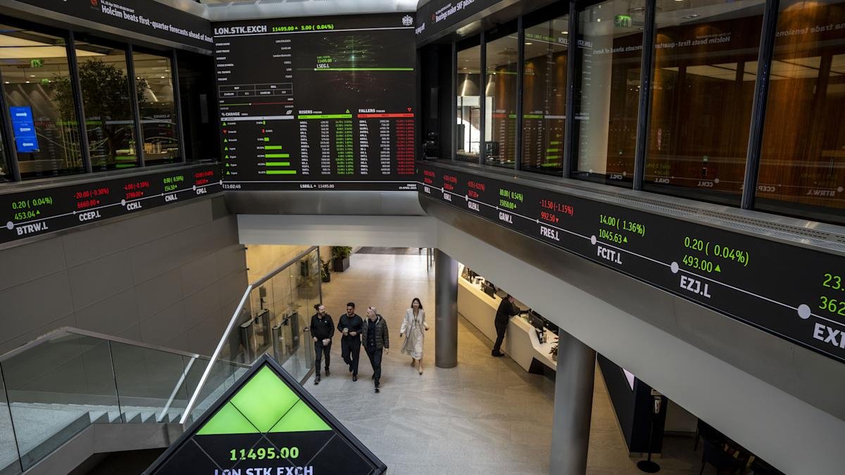 FTSE 100 stock market graph