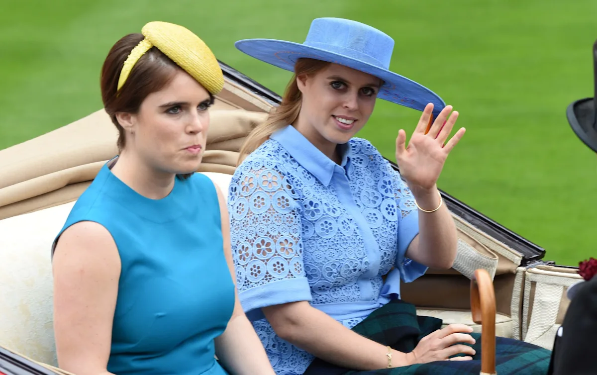 The Royal Family attending the Royal Ascot event, with Beatrice and Eugenie in attendance, surrounded by controversy and scandal, with a focus on Prince Andrew's behaviour and its impact on the family's reputation