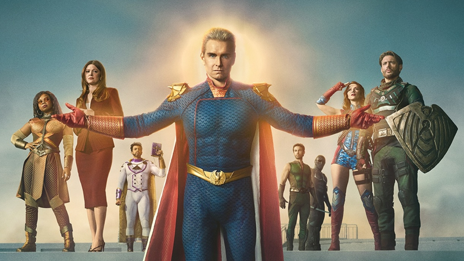 The Boys season 5 poster featuring Homelander and Billy Butcher, with a dark and gritty tone, highlighting the show's unique blend of action and humour, set in the UK