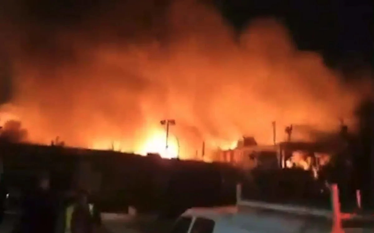 Aerial view of Israel after cluster bomb attack, highlighting the devastating impact of Iran's military behaviour in the region