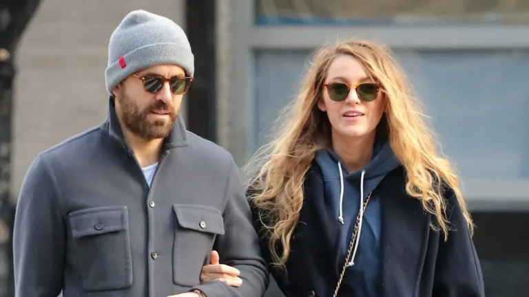 Ryan Reynolds and Blake Lively watching a Wrexham FC match, showcasing their support for the team with a mix of disappointment and comfort, highlighting their behaviour as devoted fans and co-chairmen of the club, with a focus on football and sports