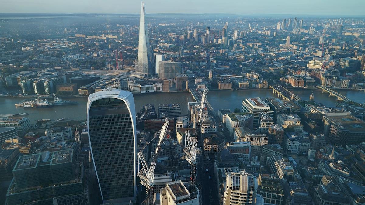 FTSE 100 index graph showing growth