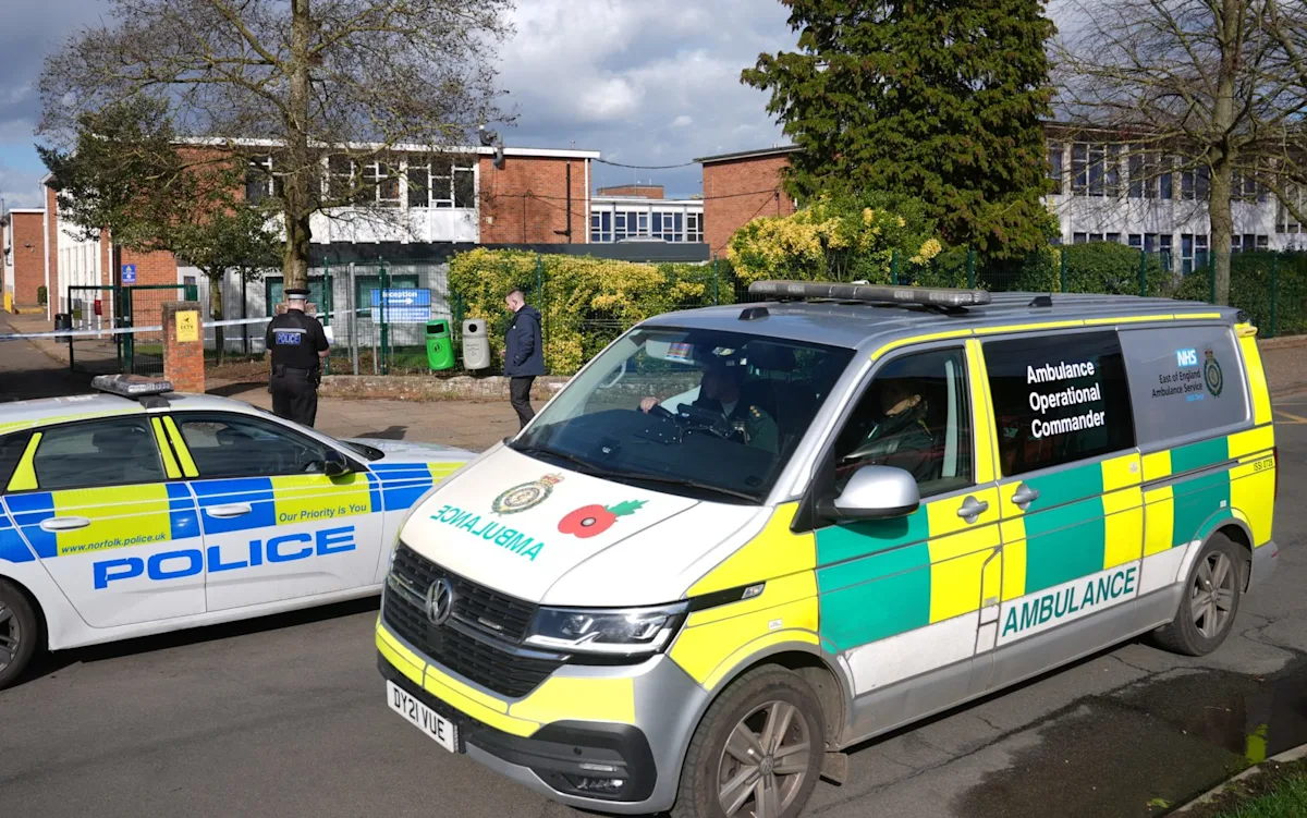 A schoolgirl walking alone in a corridor, with a blurred background, representing the alleged stabbing incident, with a focus on school safety and the primary keyword phrase school stabbing