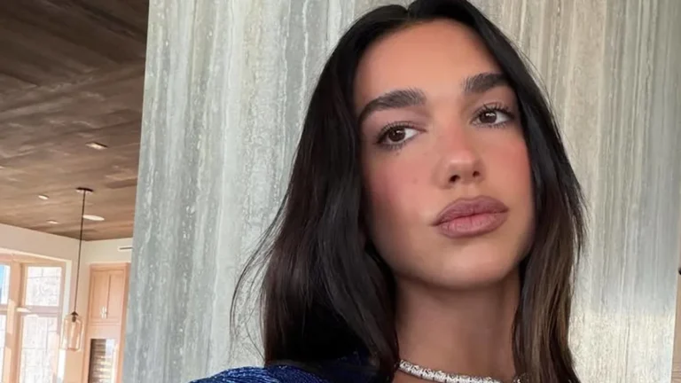 Dua Lipa posing in a tiny sparkly bikini, showcasing her toned figure and sun-kissed skin. The singer exudes confidence and charisma in the photo, which has sent the internet into a frenzy. With her stunning looks and captivating stage presence, Dua Lipa is a true icon of the entertainment industry