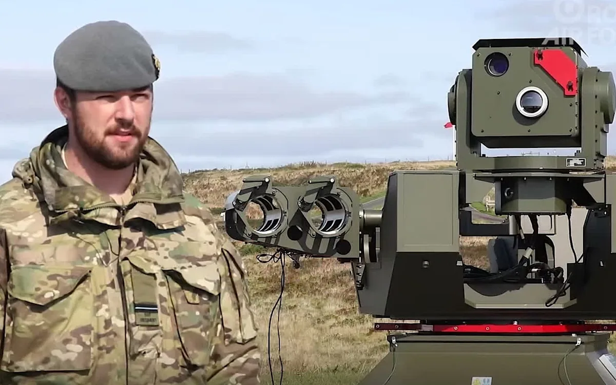 British troops shoot down Iranian kamikaze drones in a dramatic display of military prowess, showcasing the latest advancements in drone technology and the importance of national security