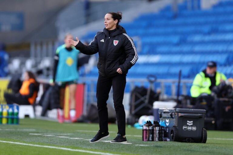 Cymru women's football team in action