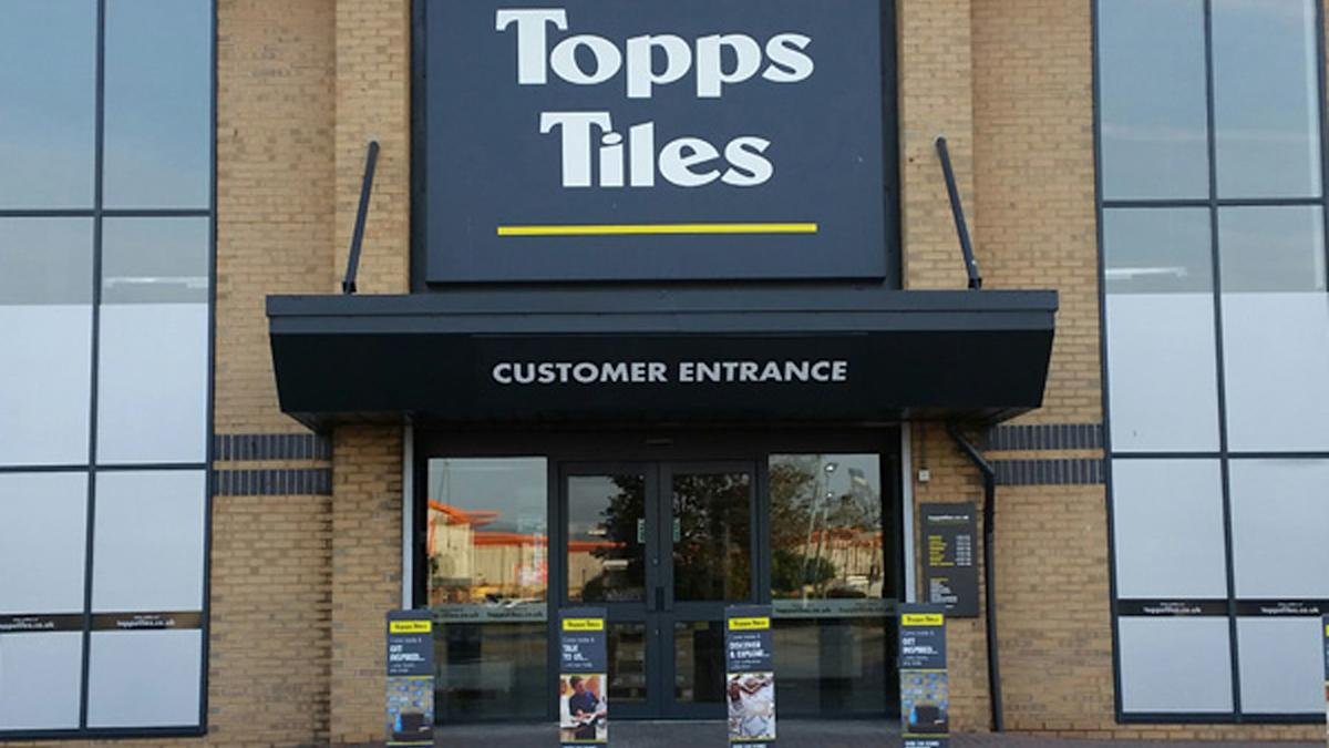 Topps Tiles store front with growing sales