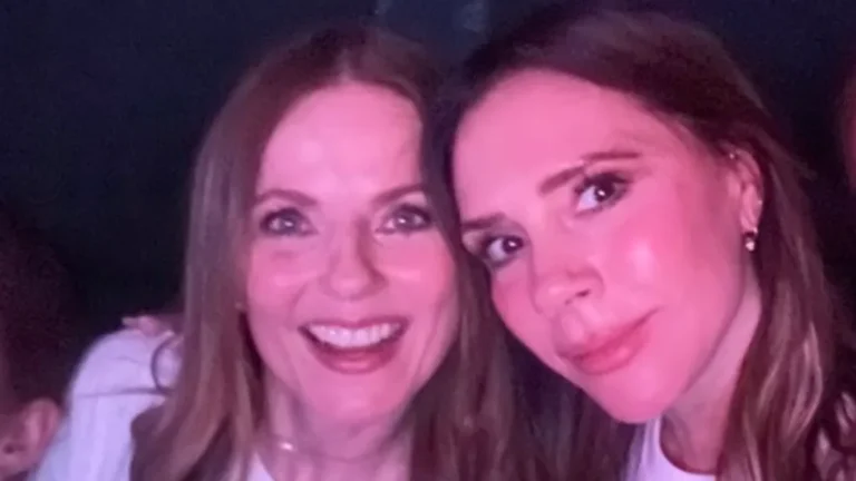 Geri Halliwell and Victoria Beckham, former Spice Girls, display loyalty and friendship amid family feud, a heartwarming moment in the celebrity world, with a focus on their strong bond and trust