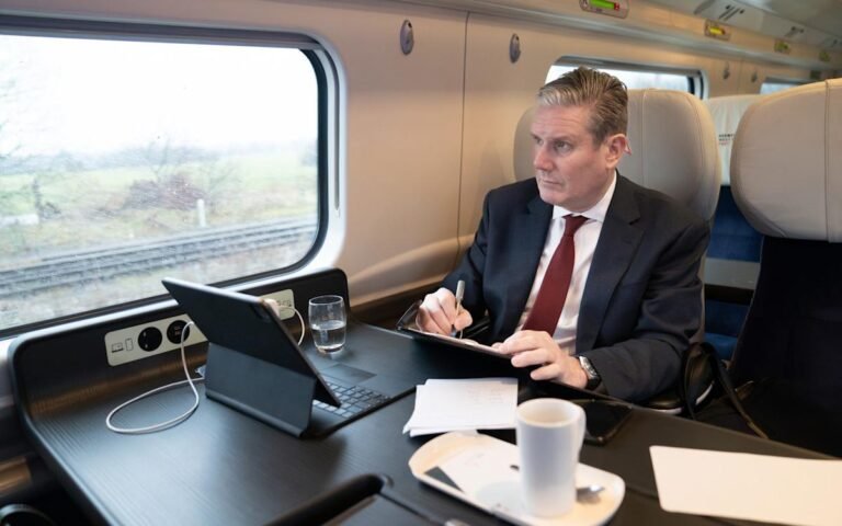 UK railways and trains at a station