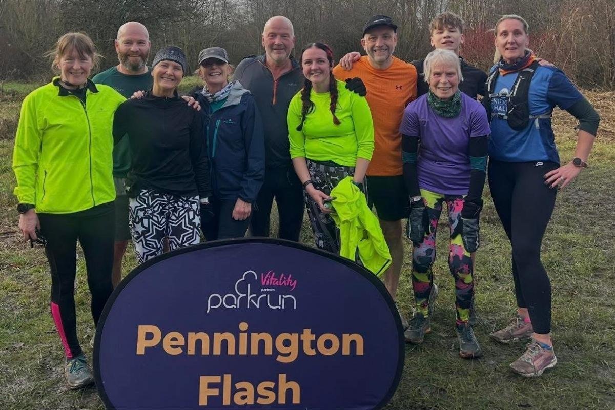 Lostock AC members in action at a fell race