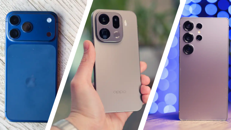 A collection of phones with exceptional battery life, including the Oppo Find X9 Pro, OnePlus 15, and Poco X8 Pro Max, showcasing their impressive battery capacities and charging speeds.