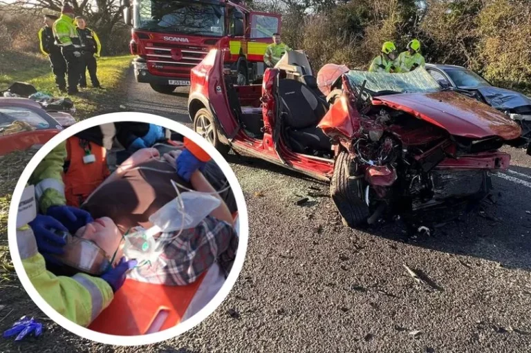 Christmas Day horror crash scene