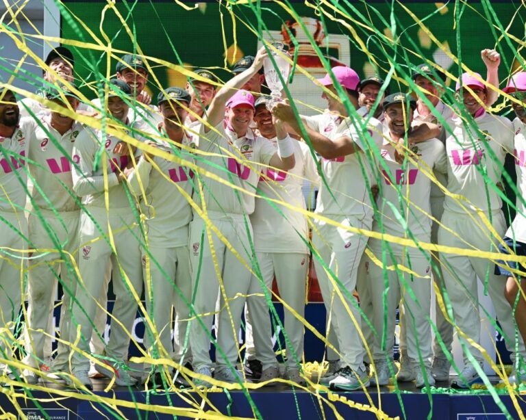 England cricket team in action during Ashes series