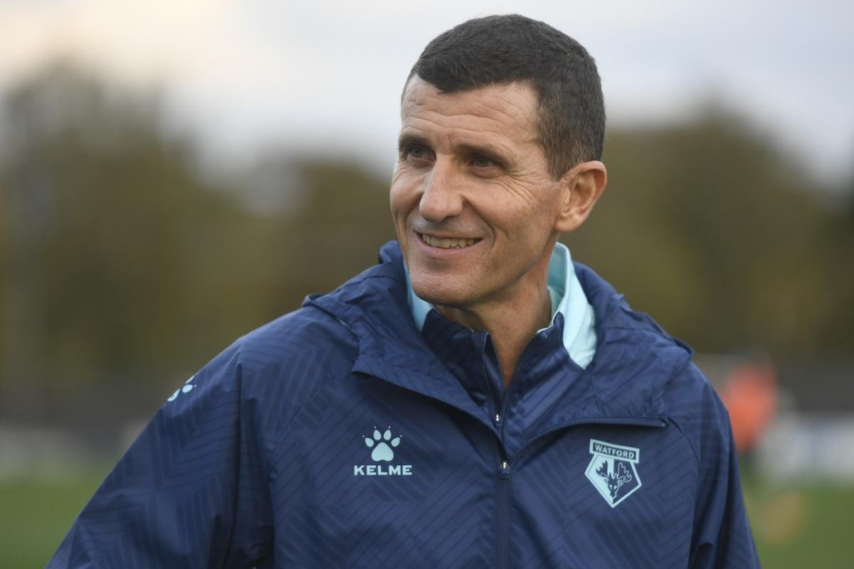 Watford FC players in action during FA Cup tie