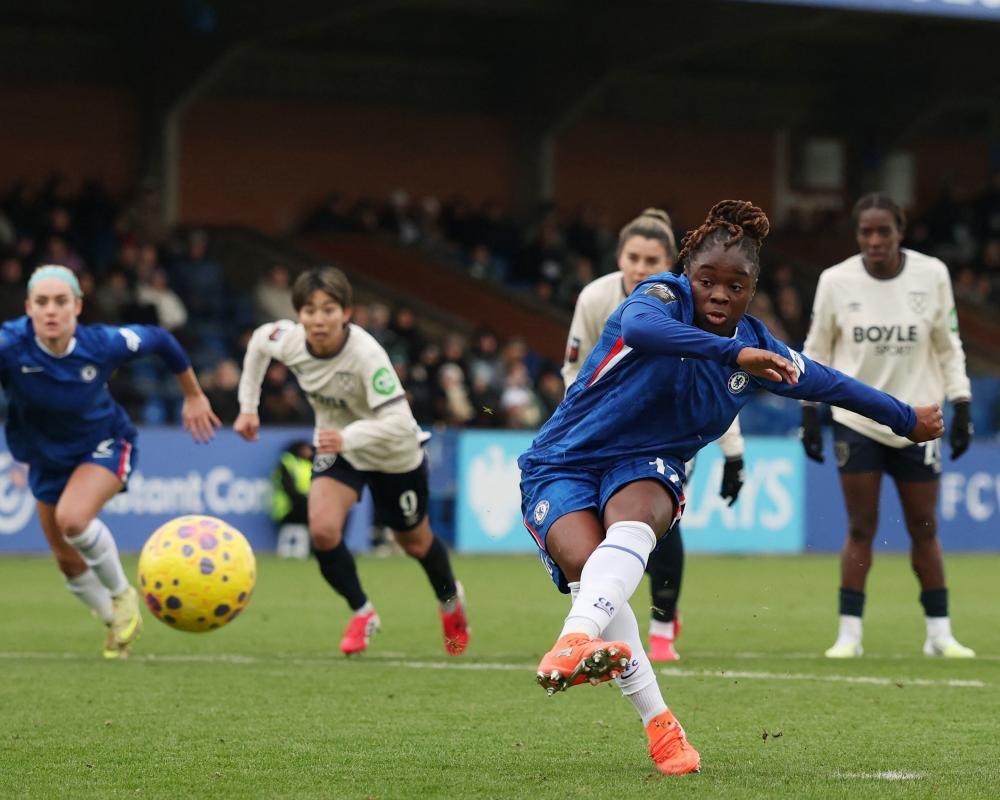 West Ham women's team in action against Chelsea