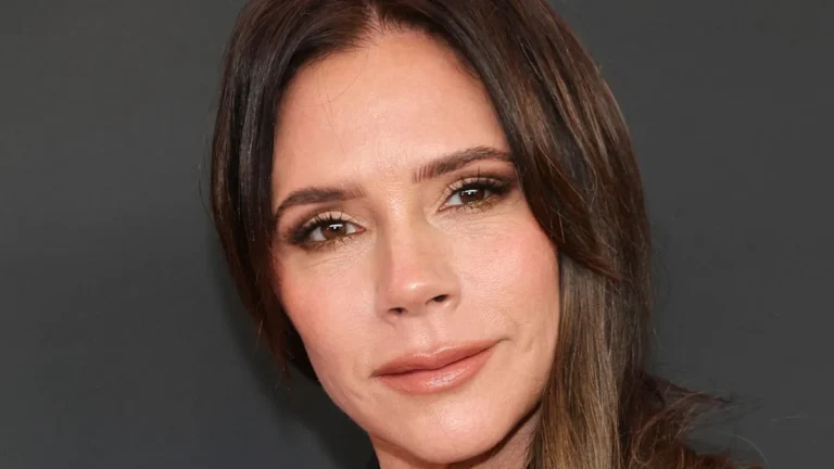 Victoria Beckham with son Brooklyn, a famous celebrity family with a strong bond, experimenting with hair colour and style, former Spice Girl and fashion designer