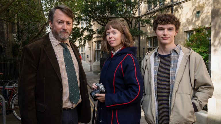 David Mitchell as John 'Ludwig' Taylor, a brilliant puzzle-solver, in the BBC detective series Ludwig, with a complex mystery to analyse and solve in the UK