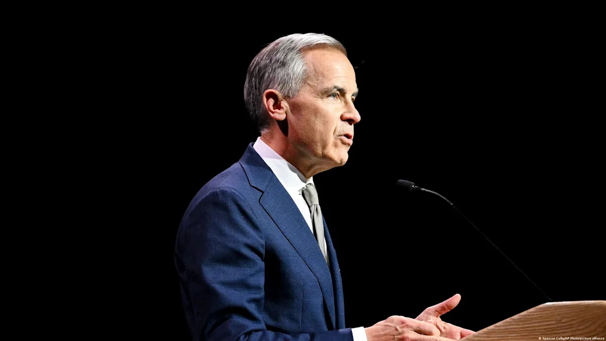 A map of Canada and the US with a red flag indicating trade tensions, highlighting the need for Canada to diversify its economy and reduce its reliance on US trade, with a focus on promoting economic growth and stability through trade and investment