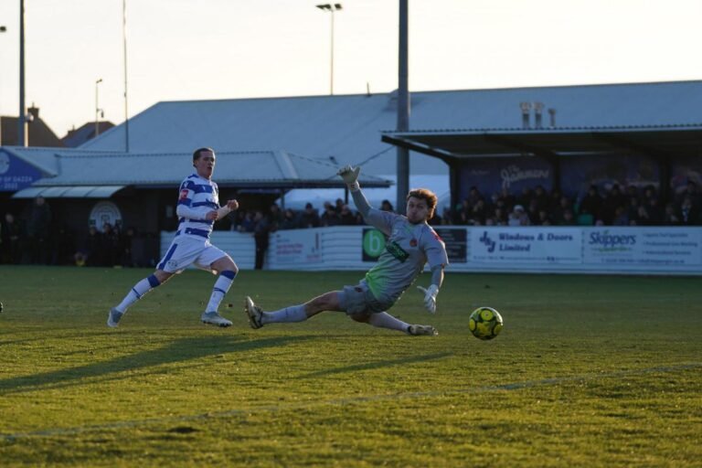 Maldon & Tiptree football team in action
