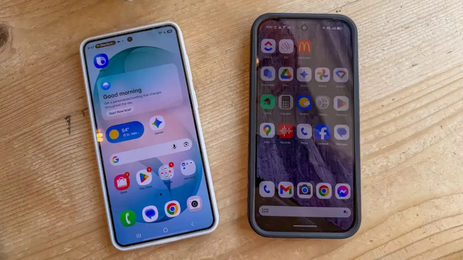 A photo of the Samsung Galaxy S26+ and Google Pixel 10 Pro XL side by side, with a battery life graph in the background, showcasing the UK's top phones for battery life