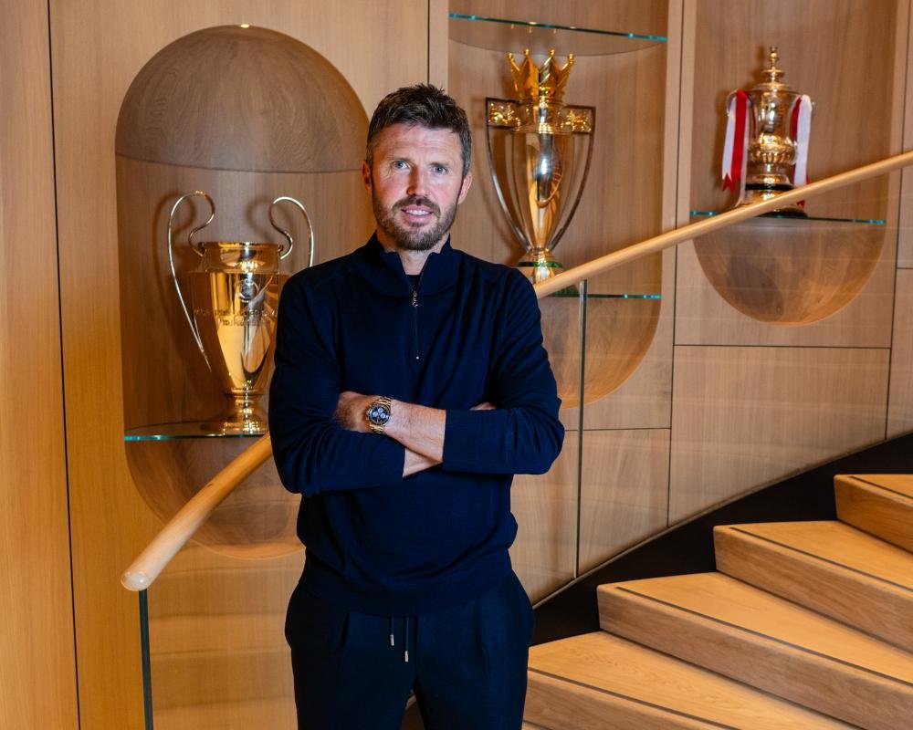 Manchester United football team in action