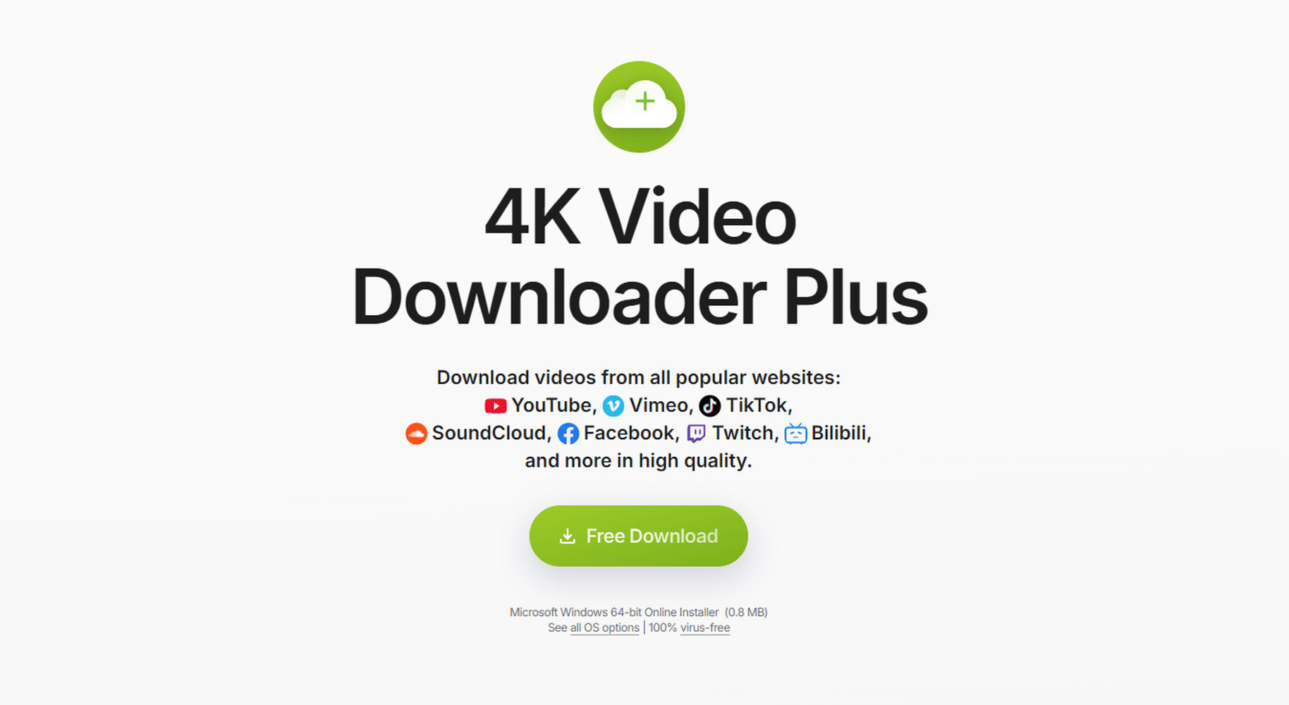 A screenshot of 4K Video Downloader Plus in action, with a YouTube video downloading in the background. The app's clean interface and customizable settings make it easy to use, even for those who are new to video downloading. With support for resolutions up to 8K and AI-powered audio processing, it's the perfect tool for anyone looking to download YouTube videos in the UK.