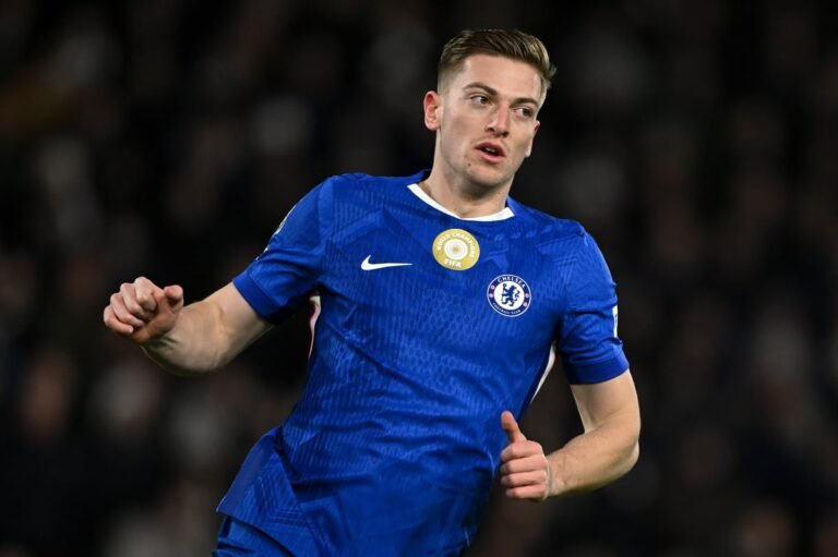 Chelsea players in action during a Premier League match