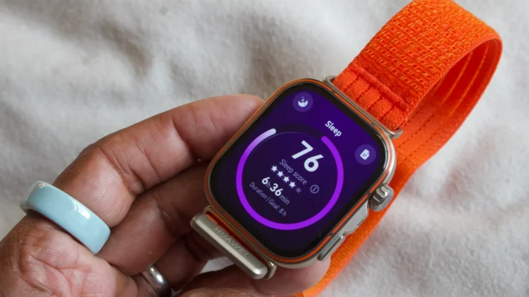 Huawei Watch Fit 5 and Watch Fit 5 Pro smartwatches, featuring squarish displays and button placement, with a person wearing one on their wrist, showcasing the device's fitness tracking features and stylish design