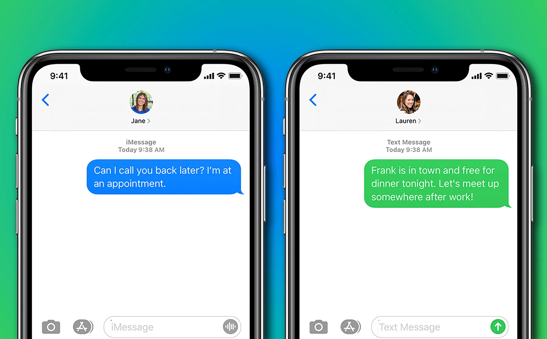 A person holding an iPhone and an Android device, with a lock icon indicating a secure and end-to-end encrypted message being sent between the two devices, highlighting the importance of secure messaging in the UK