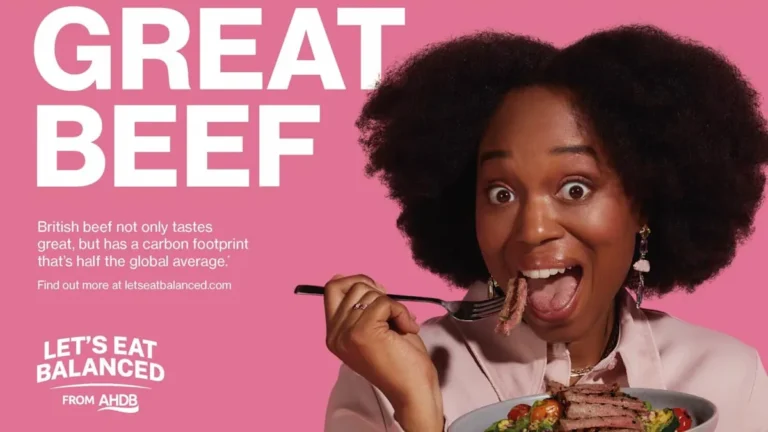 Image of British beef and milk products with a red cross, symbolising the ban on misleading ads, focusing on the primary keyword 'British beef'