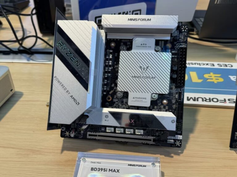 Mini-ITX motherboard with AMD Strix Halo power