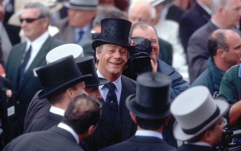 Horse racing personalities in action