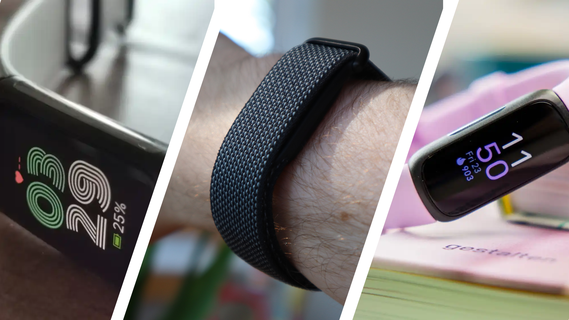 A person wearing a Fitbit fitness tracker on their wrist, with a cityscape in the background, highlighting the benefits of using a Fitbit to track your health and wellness in the UK