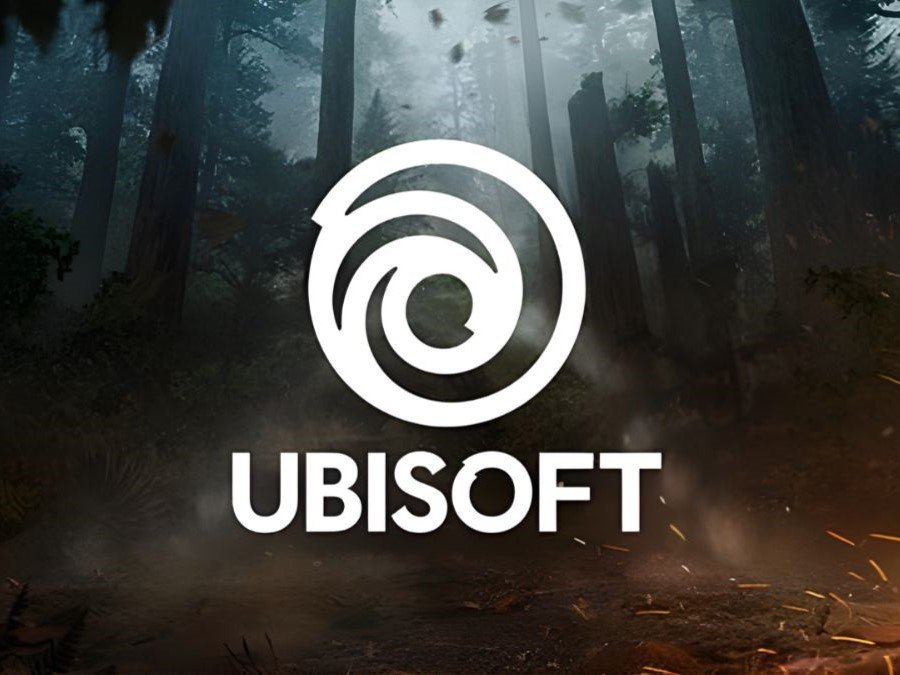 Ubisoft's office building with employees working collaboratively, highlighting the company's new focus on in-office work to enhance efficiency and productivity in the gaming industry