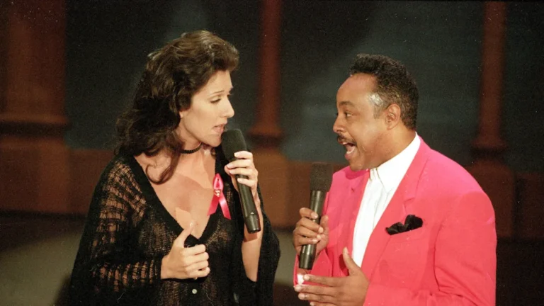 Peabo Bryson and Celine Dion singing together, a legendary musical duo, Beauty and the Beast singer, music icon, legendary voice
