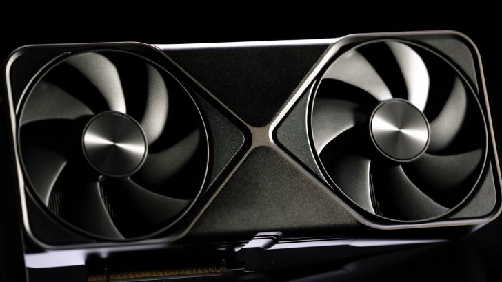 NVIDIA's potential GeForce RTX 5090 Ti GPU boasts higher performance for AI customers, but its impact on gamers remains uncertain, with the GPU featuring a unique design and colour scheme, set against a backdrop of circuit boards and microchips, highlighting the complex behaviour of the technology