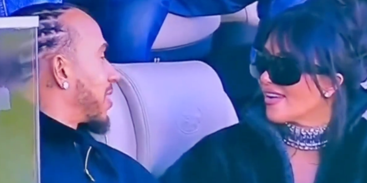 Lewis Hamilton and Kim Kardashian attend the Super Bowl together, fuelling dating speculation and captivating the attention of their fans with their charming behaviour and stunning colour coordination