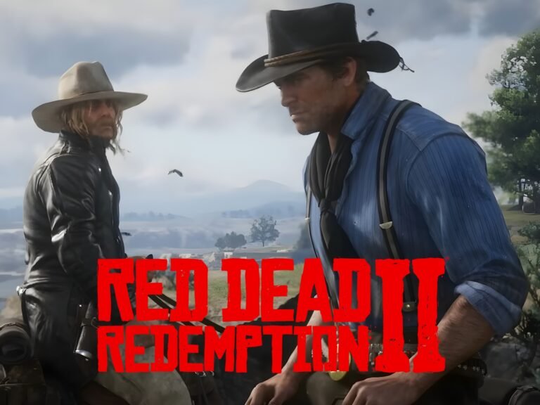 Red Dead Redemption 2 gameplay on PS5, with a horse riding through a beautiful, colourful landscape, showcasing the game's stunning visuals and attention to detail, with the primary keyword Red Dead Redemption 2 used naturally in the description.