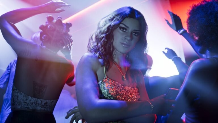 Grand Theft Auto 6 digital-only launch strategy to avoid leaks and spoilers, with a cityscape at sunset in the background, symbolising the game's open-world environment and the company's efforts to maintain control over the narrative