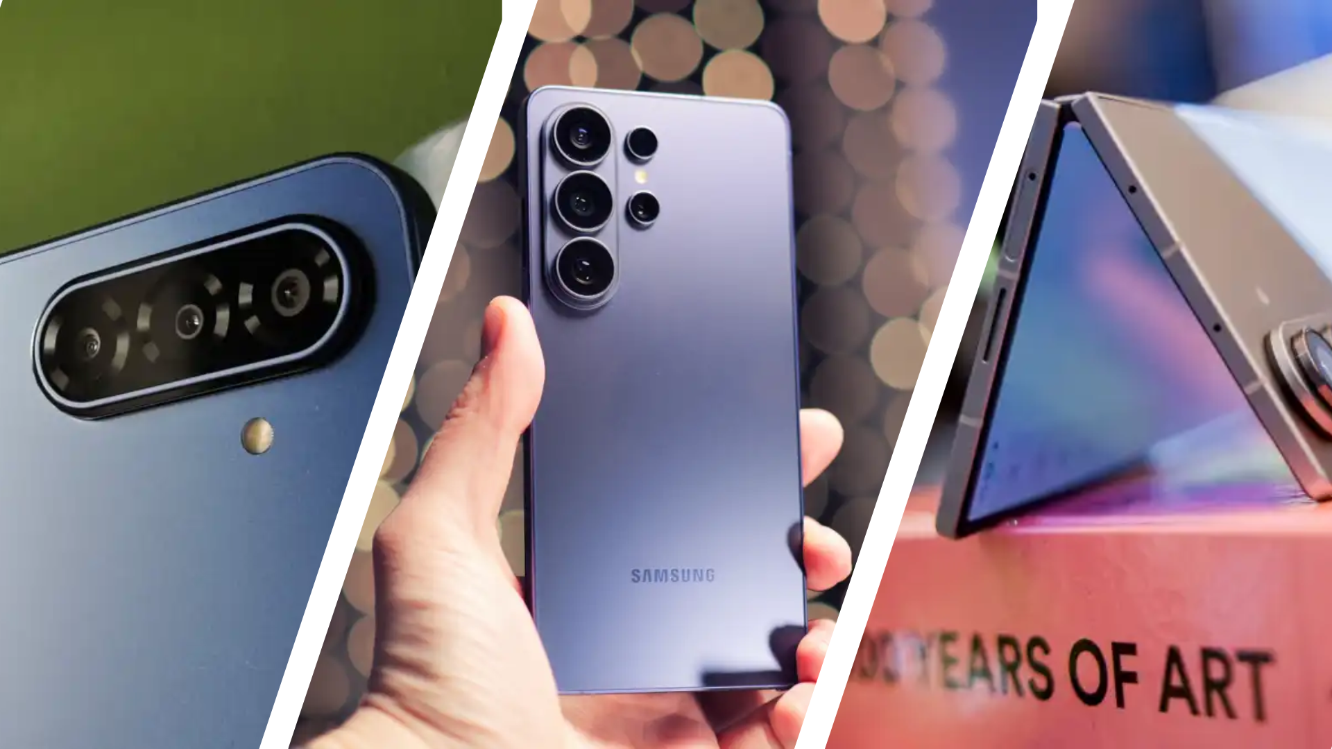 A range of Samsung Galaxy phones, including the S26 Ultra, Z Fold 7, and A36, showcasing their unique designs and features.