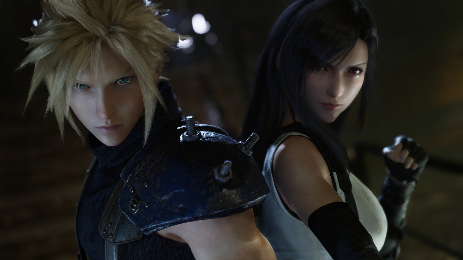 A screenshot of the emotional scene from Final Fantasy VII Remake Part 3, showcasing the game's stunning visuals and faithful recreation of the original moment, with a focus on the primary keyword, Final Fantasy VII Remake
