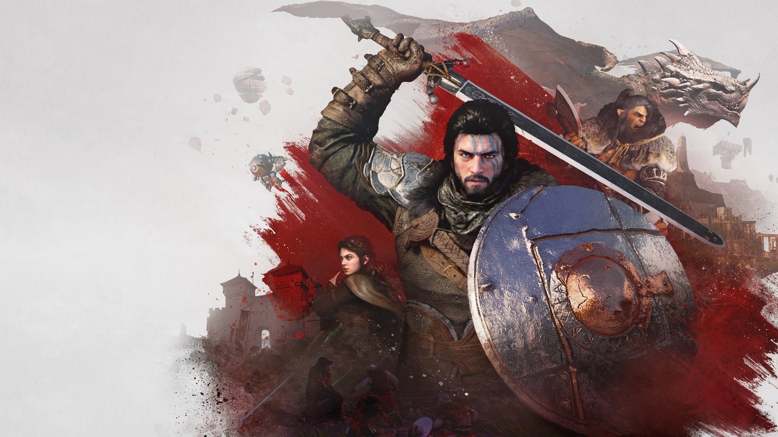 Crimson Desert gameplay screenshot, showcasing the game's stunning visuals and open-world setting, with a glimpse of the protagonist Kliff navigating the vast expanse of Pywel, highlighting the game's primary keyword, Crimson Desert, in a natural and descriptive way.