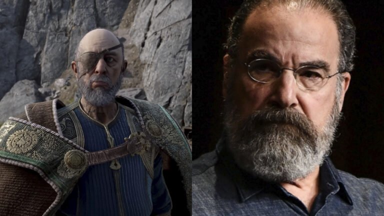Mandy Patinkin as Odin in Amazon's God of War TV series, a fantasy adventure show based on the popular video game franchise, with a talented cast and crew, including Ólafur Darri Ólafsson as Thor and Ryan Hurst as Kratos